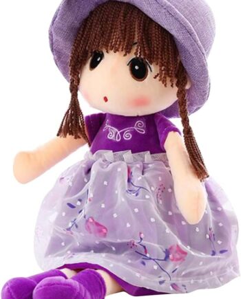 45cm Fluffy Rag Doll with Dress & Hat