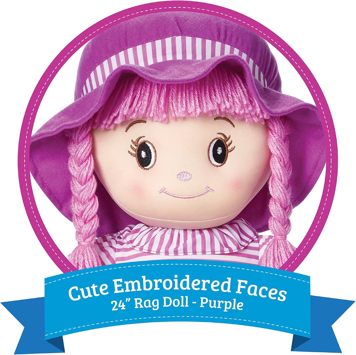 24" Purple Theme Cuddle Rag Doll