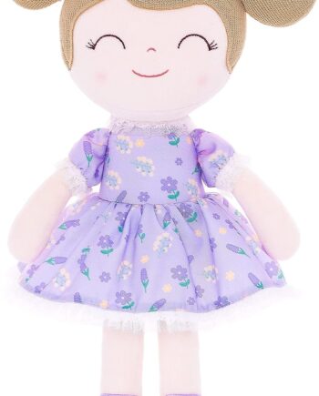 15.5" Purple Print Baby Doll